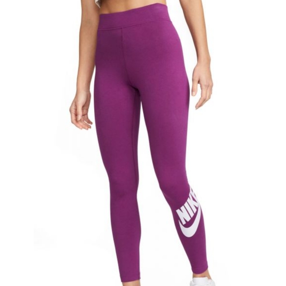 Women's Nike Sportswear Essential High-Waisted Leggings Purple Size XS - Picture 2 of 4